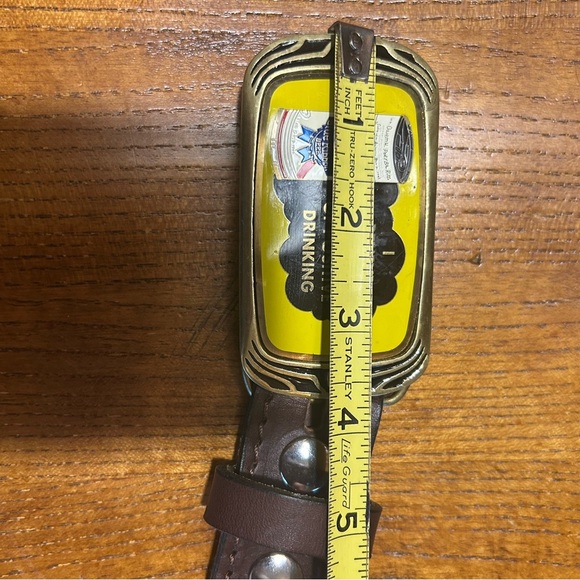 Vintage Pabst Brass Belt Buckle with Positive Drinking Message - Picture 9 of 9